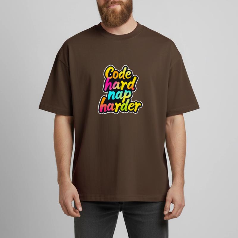 Code Hard Nickerchen Härter Lustiger Programmierer Tee Heavyweight Unisex Boxy T-Shirt von stanley/stella	