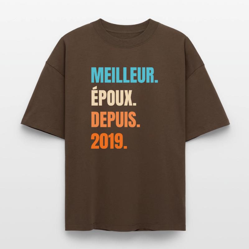 Bester Ehemann seit 2019 Geschenk-Ehemann Heavyweight Unisex Boxy T-Shirt von stanley/stella	