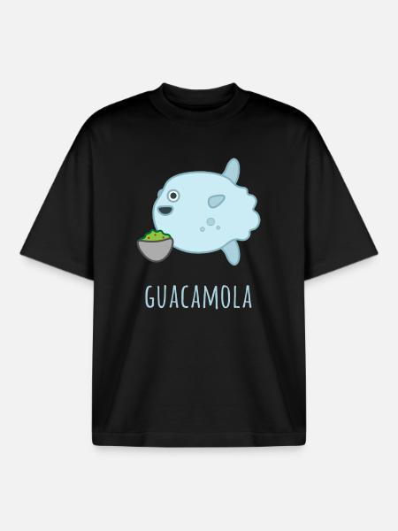 Mola Mola Guacamola - Boxy Heavyweight Unisex Organic T-Shirt von Stanley/Stella - Schwarz