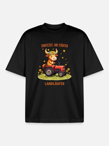 Harvest Time Landläufer - Boxy Heavyweight Unisex Organic T-Shirt by Stanley/Stella - black
