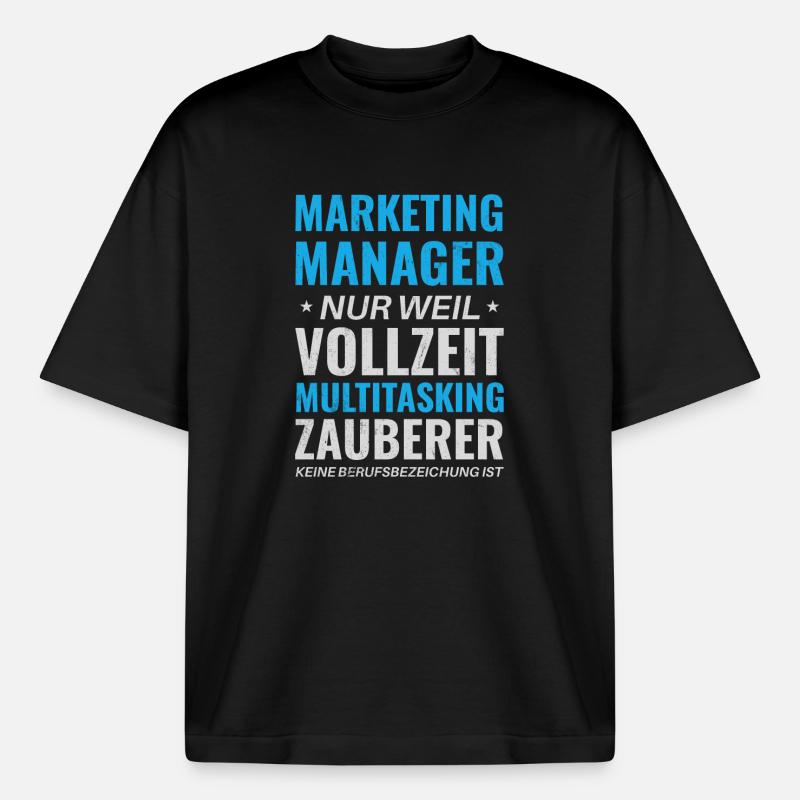 Marketing Manager – Multitasking Wizard - Boxy Heavyweight Unisex Organic T-Shirt by Stanley/Stella - black