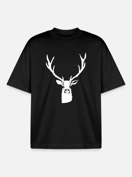 Edler Hirsch - Boxy Heavyweight Unisex Organic T-Shirt von Stanley/Stella - Schwarz