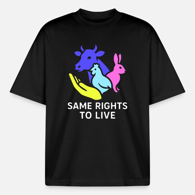 same rights to live - Boxy Heavyweight Unisex Organic T-Shirt by Stanley/Stella - black