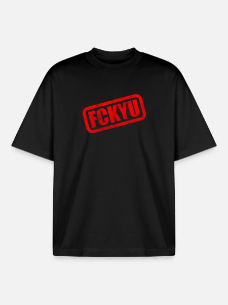 Numéro d’identification fiscale FCKYU - T-shirt unisexe boxy épais biologique Stanley/Stella - noir