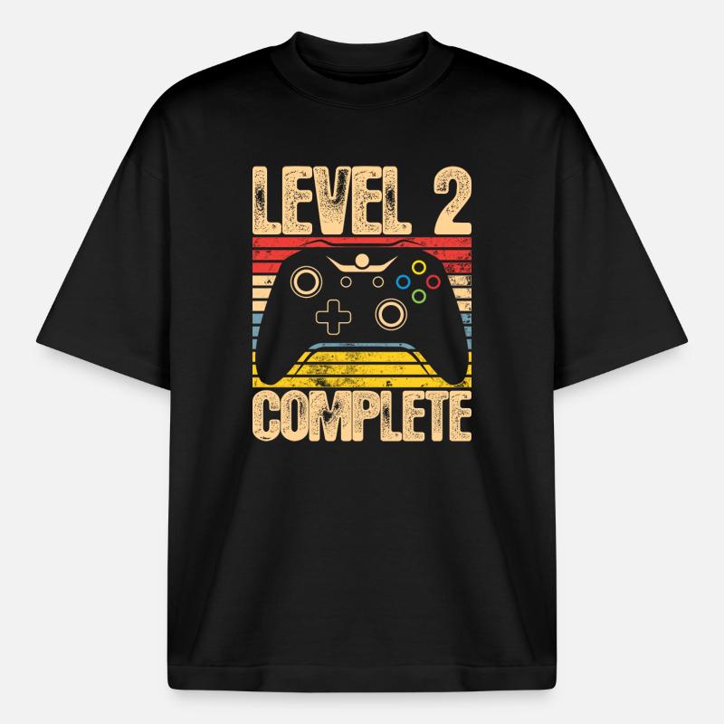 Level 2 Complete Controller - Heavyweight Unisex Boxy T-Shirt von stanley/stella	 - Schwarz