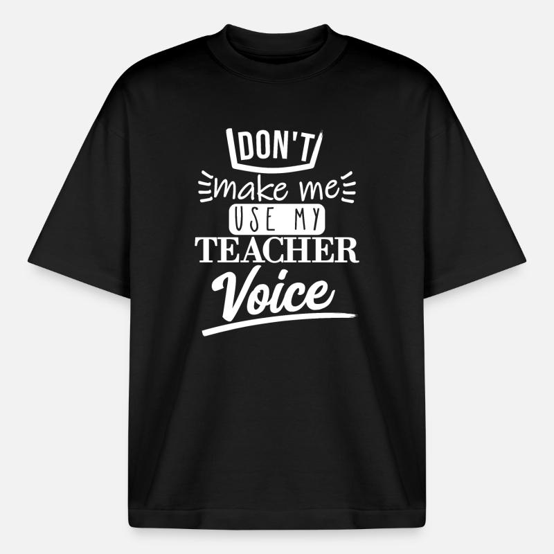 Ne me faites pas l’utiliser (blanc) - T-shirt unisexe boxy épais biologique Stanley/Stella - noir