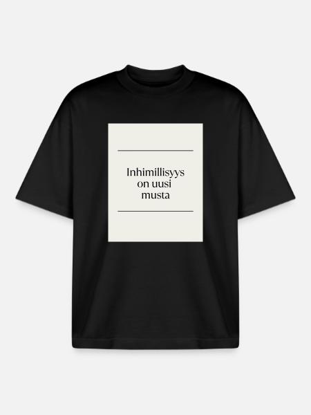 Inhimillisys is the new black - Boxy Heavyweight Unisex Organic T-Shirt by Stanley/Stella - black