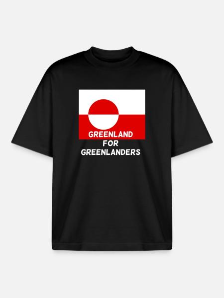 Grønland for grønlændere - Stanley/Stella unisex boxy heavyweight T-shirt økologisk - sort