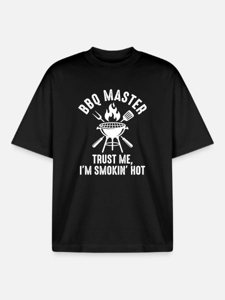 BBQ Master Smokin’ Hot - Boxy Heavyweight Unisex Organic T-Shirt von Stanley/Stella - Schwarz