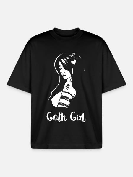 Goth Girl - Boxy Heavyweight Unisex Organic T-Shirt by Stanley/Stella - black