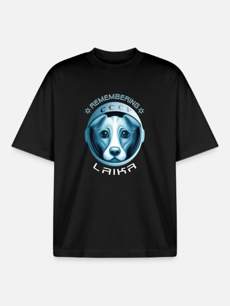 Laika - Boxy Heavyweight Unisex Organic T-Shirt by Stanley/Stella - black