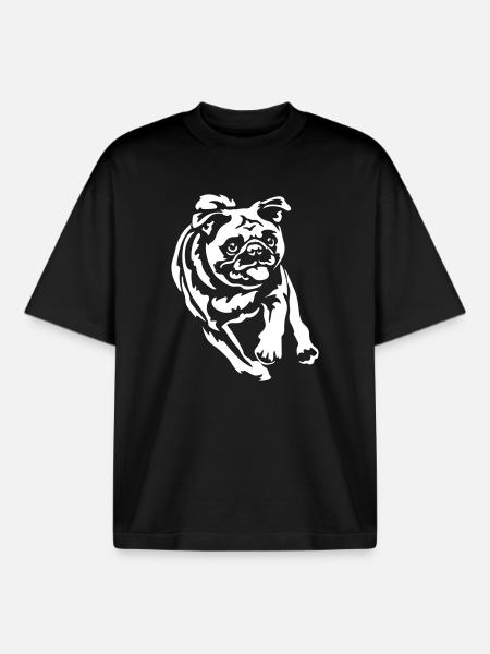 Pug "Black Edition" - Boxy Heavyweight Unisex Organic T-Shirt by Stanley/Stella - black