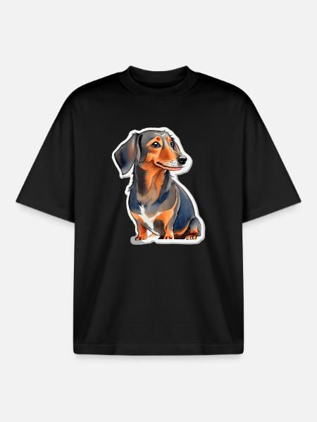 Teckel - T-shirt unisexe boxy épais biologique Stanley/Stella - noir