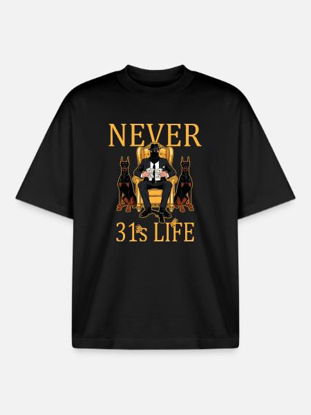 Never 31 - Boxy Heavyweight Unisex Organic T-Shirt by Stanley/Stella - black