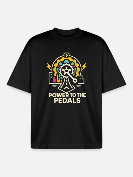 Futuristic bicycle design with lighting elements - Boxy Heavyweight Unisex Organic T-Shirt by Stanley/Stella - black