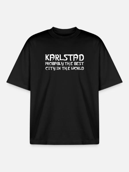 Karlstad Beste Stadtgrafik - Boxy Heavyweight Unisex Organic T-Shirt von Stanley/Stella - Schwarz