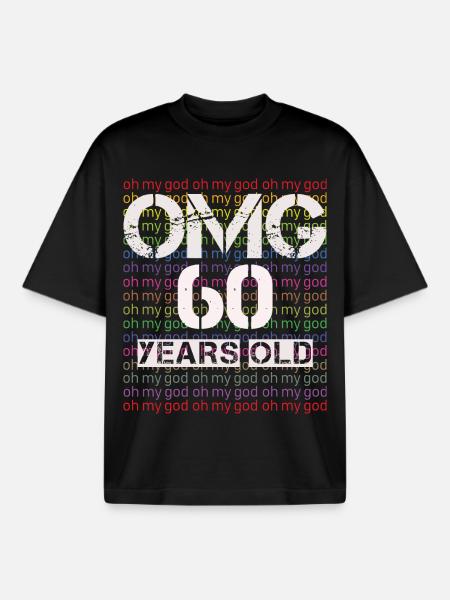 60th birthday - Boxy Heavyweight Unisex Organic T-Shirt by Stanley/Stella - black