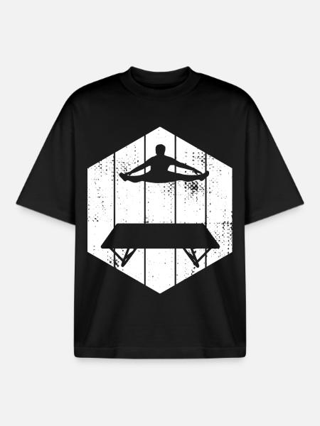 Lustiger Trampolinspringer - Boxy Heavyweight Unisex Organic T-Shirt von Stanley/Stella - Schwarz