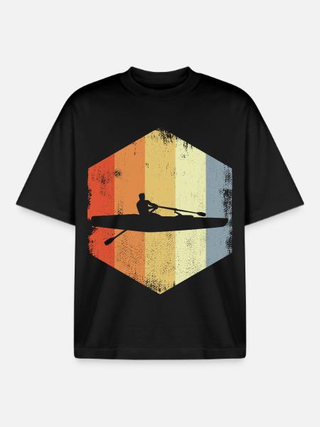 Skulls Rower - Boxy Heavyweight Unisex Organic T-Shirt by Stanley/Stella - black