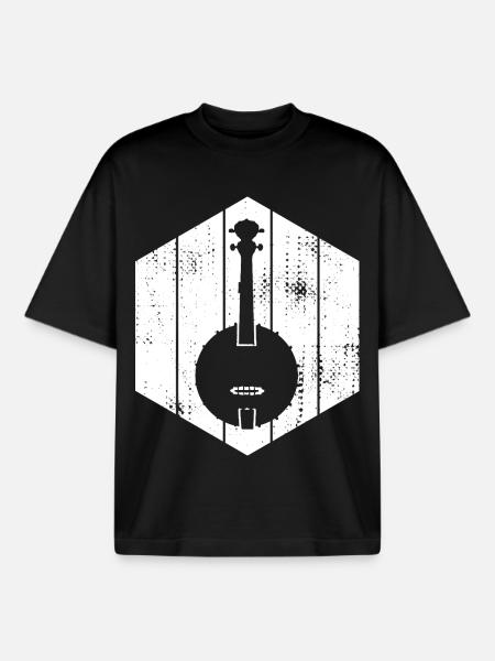 Banjo - Boxy Heavyweight Unisex Organic T-Shirt by Stanley/Stella - black