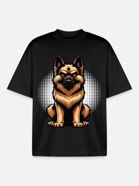 Deutscher Schäferhund Schäferhunde Schäferhunde - Boxy Heavyweight Unisex Organic T-Shirt von Stanley/Stella - Schwarz