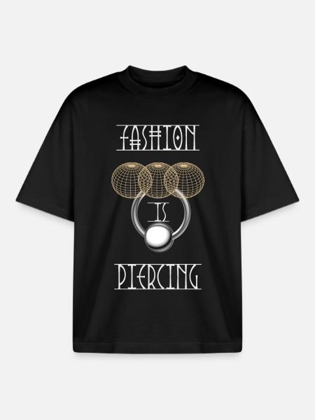 Mode ist Piercing - Boxy Heavyweight Unisex Organic T-Shirt von Stanley/Stella - Schwarz