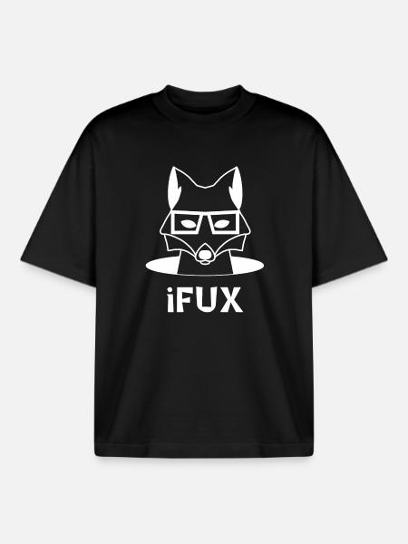 iFUX - iFUCHS, puns, Austrian dialect - Boxy Heavyweight Unisex Organic T-Shirt by Stanley/Stella - black