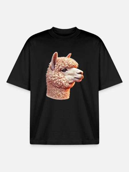Alpaga - T-shirt unisexe boxy épais biologique Stanley/Stella - noir