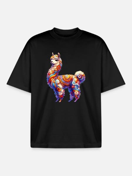 Alpaga - T-shirt unisexe boxy épais biologique Stanley/Stella - noir