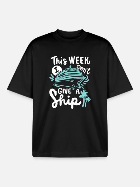 Kreuzfahrtschiff Urlaub - Boxy Heavyweight Unisex Organic T-Shirt von Stanley/Stella - Schwarz