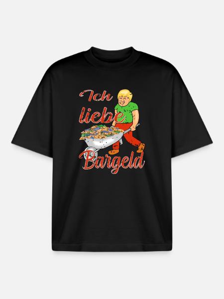 Bargeld Geld - Boxy Heavyweight Unisex Organic T-Shirt von Stanley/Stella - Schwarz
