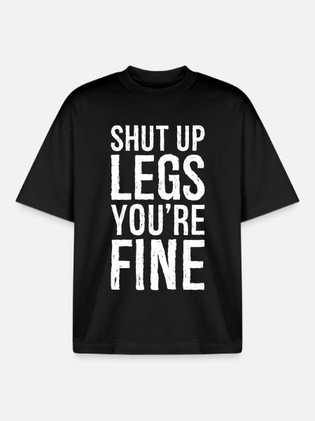 shut up legs you're fine - Boxy Heavyweight Unisex Organic T-Shirt by Stanley/Stella - black