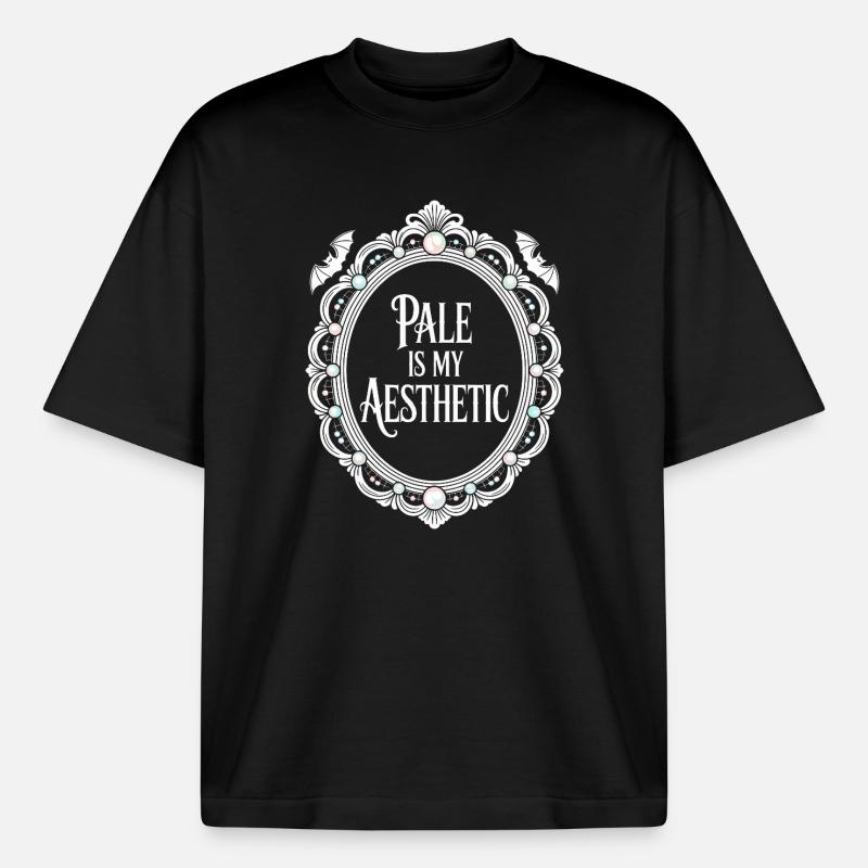 Pale Aesthetic Frame Typografie - Boxy Heavyweight Unisex Organic T-Shirt von Stanley/Stella - Schwarz