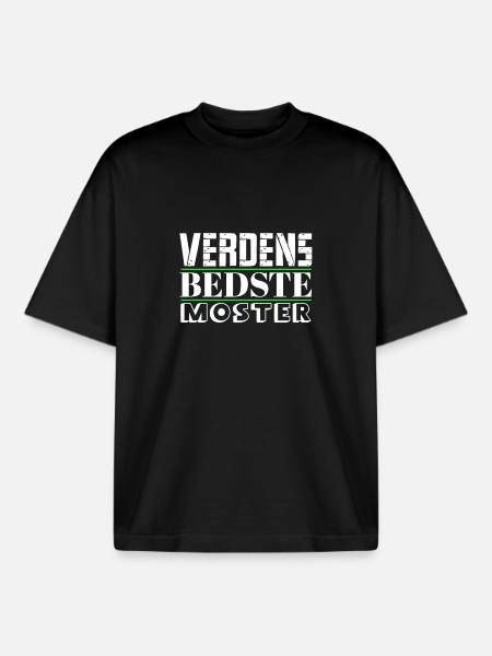 Verdens Bedste Moster samers - Stanley/Stella unisex boxy heavyweight T-shirt økologisk - sort