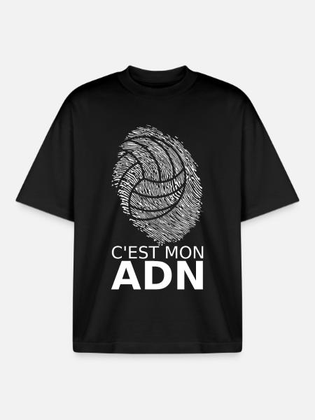 C'est mon ADN Volley-Ball - T-shirt unisexe boxy épais biologique Stanley/Stella - noir
