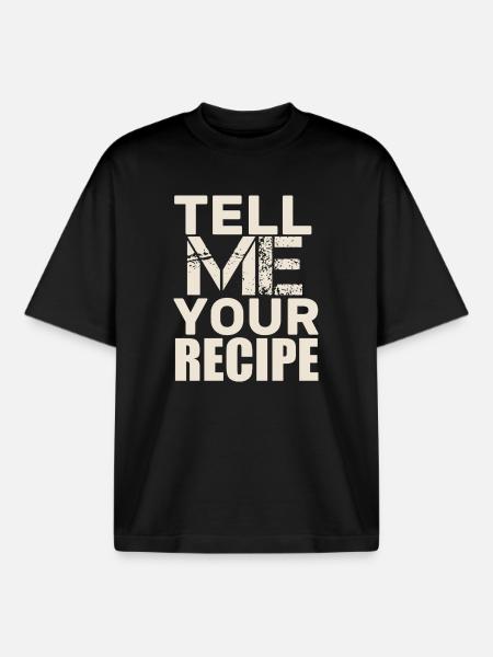 tell recipe - Boxy Heavyweight Unisex Organic T-Shirt by Stanley/Stella - black