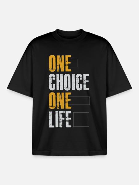 one choice one life - Boxy Heavyweight Unisex Organic T-Shirt by Stanley/Stella - black