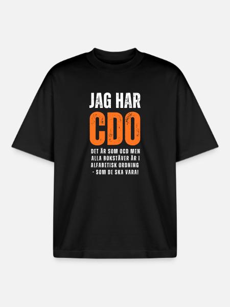 Jag har CDO - Unisex boxy heavyweight ekologisk T-shirt Stanley/Stella - svart