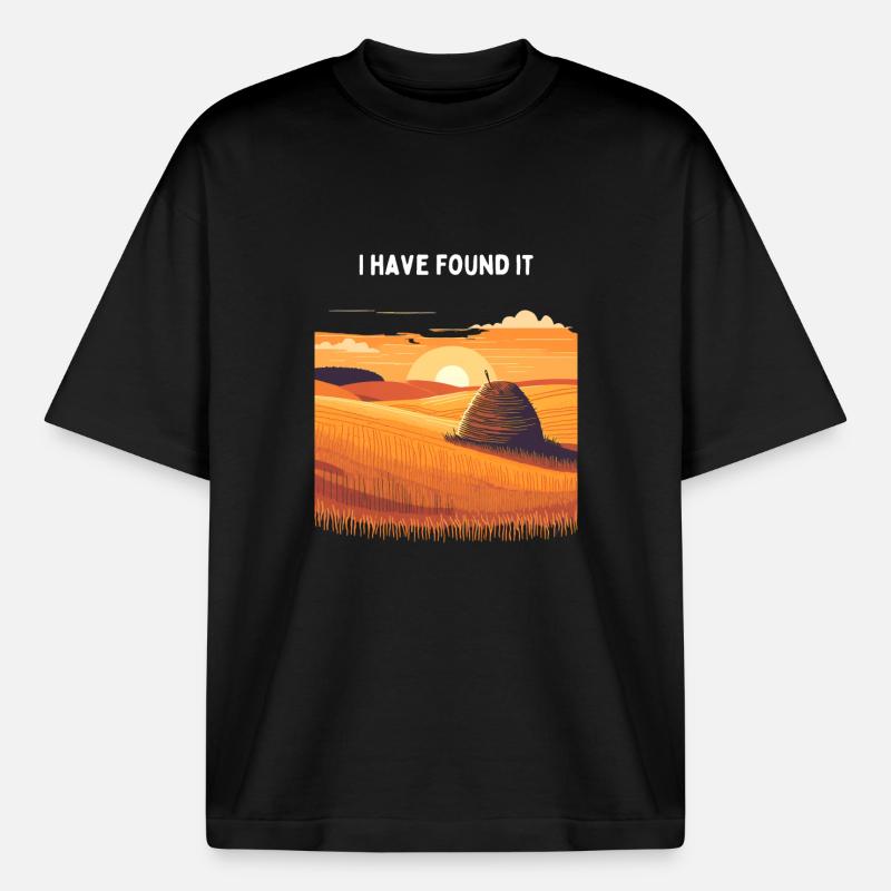 Needle in a haystack - Boxy Heavyweight Unisex Organic T-Shirt by Stanley/Stella - black