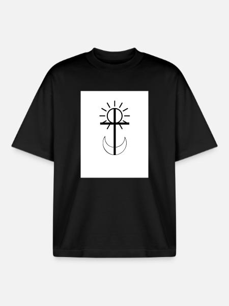 Auf und Ab - Boxy Heavyweight Unisex Organic T-Shirt von Stanley/Stella - Schwarz