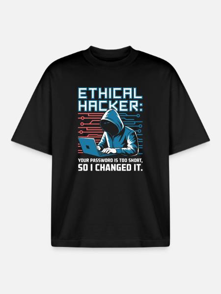 Hacker éthique - T-shirt unisexe boxy épais biologique Stanley/Stella - noir