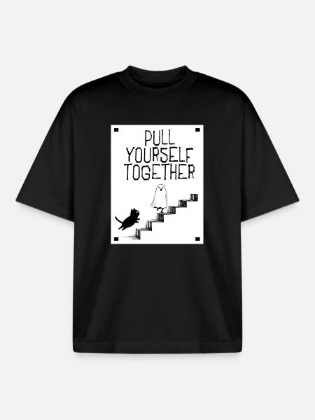 Pull yourself together - Boxy Heavyweight Unisex Organic T-Shirt by Stanley/Stella - black