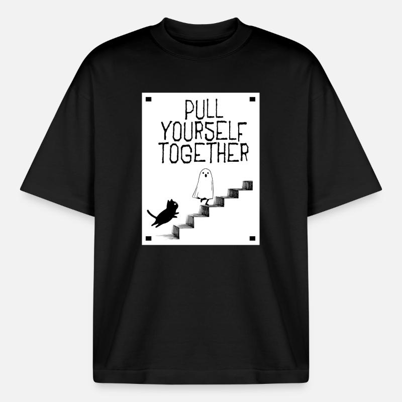 Pull yourself together - Heavyweight Unisex Boxy T-Shirt von stanley/stella	 - Schwarz
