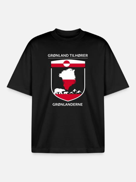 Grönland Gehört Grönländern Statement Geschenk - Boxy Heavyweight Unisex Organic T-Shirt von Stanley/Stella - Schwarz