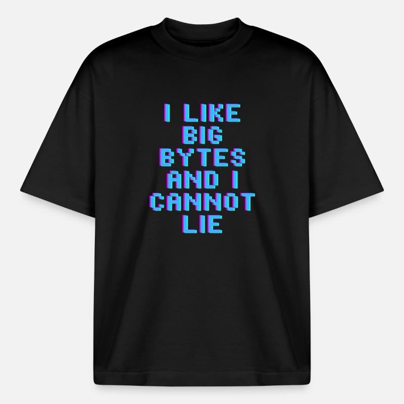Ich mag große Bytes - Boxy Heavyweight Unisex Organic T-Shirt von Stanley/Stella - Schwarz