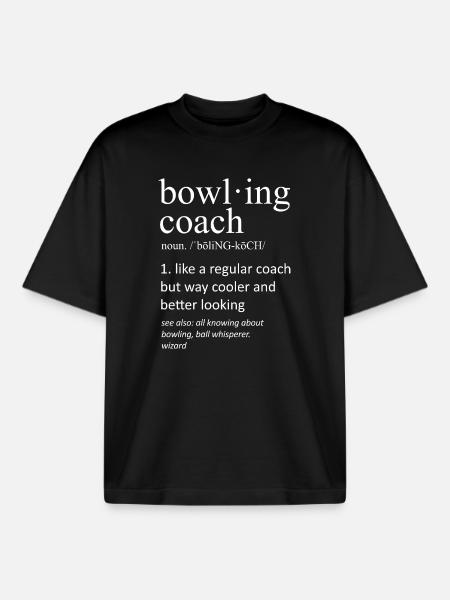 Bowlingtrainer-Definition Lustiger Sport Sarkastisch - Boxy Heavyweight Unisex Organic T-Shirt von Stanley/Stella - Schwarz