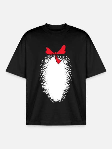 Kostium Kota w Kapeluszu - T-shirt unisex boxy ciężki organiczny Stanley/Stella - czarny