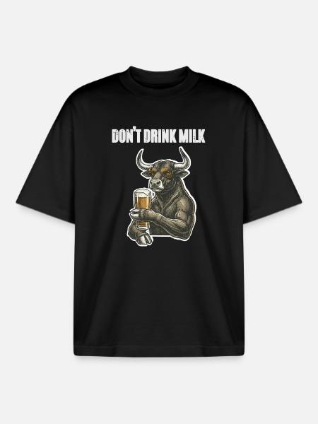 Bull Bull Beer - Boxy Heavyweight Unisex Organic T-Shirt by Stanley/Stella - black