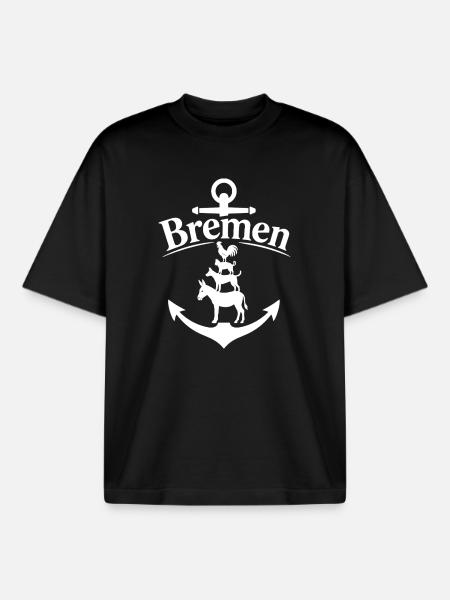 Bremen - Boxy Heavyweight Unisex Organic T-Shirt von Stanley/Stella - Schwarz
