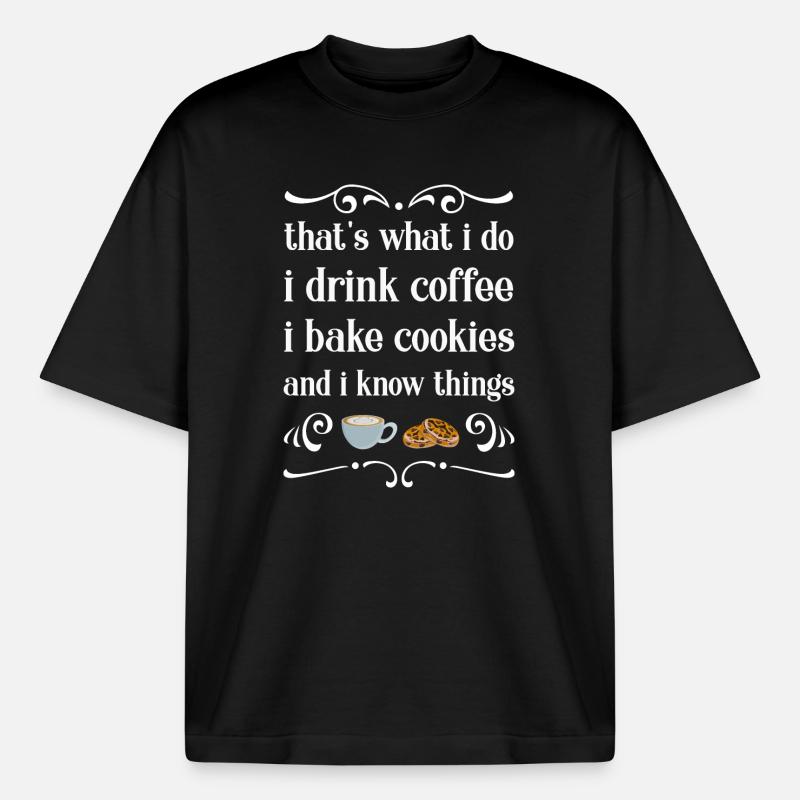 Baking baker baker - Boxy Heavyweight Unisex Organic T-Shirt by Stanley/Stella - black